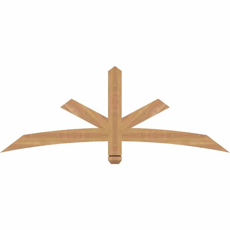 Ekena Millwork Alberta Smooth Timber Gable Bracket, Western Red Cedar, 60"W x 22"H x 1 1/2"D x 3 1/2"F, 9/12 Pitch GBW060X22X0204ALB00SWR